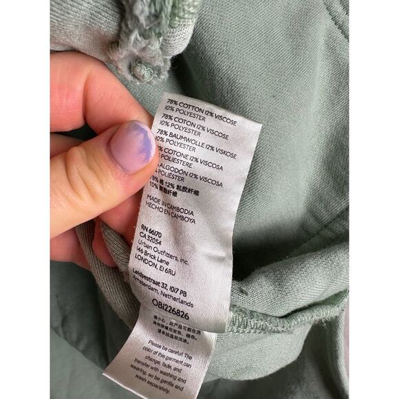 Free People Jordan Reverse Fleece Shacket Bleached Military Sz. XS - Picture 8 of 11